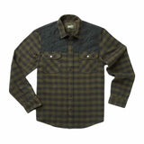 Howler Bros 01. MENS APPAREL - MENS LS SHIRTS - MENS LS BUTTON UP Men's Quintana Quilted Flannel CODY CHECK | ANTIQUE BLACK