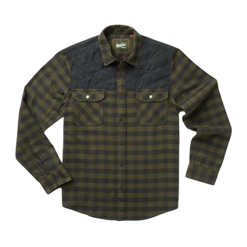 Howler Bros 05. M. SPORTSWEAR - M. LS SHIRTS Men's Quintana Quilted Flannel CODY CHECK | ANTIQUE BLACK