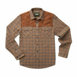 Howler Bros 01. MENS APPAREL - MENS LS SHIRTS - MENS LS BUTTON UP Men's Quintana Quilted Flannel CODY CHECK | TANNIN