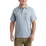 Howler Bros 01. MENS APPAREL - MENS SS SHIRTS - MENS SS POLO Men's Ranchero Polo VINTAGE BLUE HEATHER