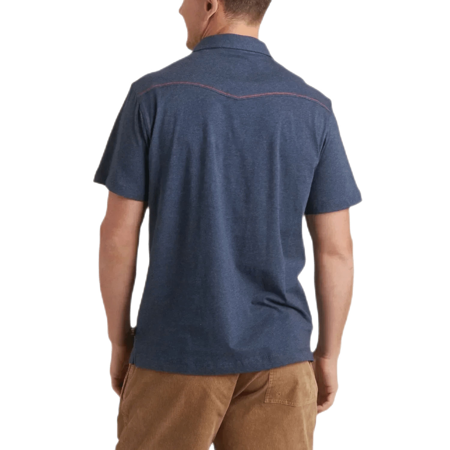 Howler Bros 01. MENS APPAREL - MENS SS SHIRTS - MENS SS POLO Men's Ranchero Polo INDIGO HEATHER