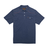 Howler Bros 01. MENS APPAREL - MENS SS SHIRTS - MENS SS POLO Men's Ranchero Polo INDIGO HEATHER