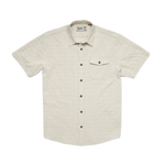 Howler Bros 01. MENS APPAREL - MENS SS SHIRTS - MENS SS BUTTON UP Men's San Gabriel Short Sleeve DIAMOND DOBBY | OFF WHITE