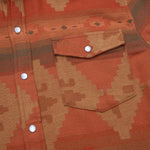 Howler Bros 01. MENS APPAREL - MENS LS SHIRTS - MENS LS BUTTON UP Men's Sheridan Flannel MITLA MOTIFS | TERRACOTTA