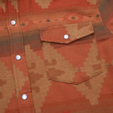Howler Bros 01. MENS APPAREL - MENS LS SHIRTS - MENS LS BUTTON UP Men's Sheridan Flannel MITLA MOTIFS | TERRACOTTA