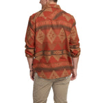 Howler Bros 01. MENS APPAREL - MENS LS SHIRTS - MENS LS BUTTON UP Men's Sheridan Flannel MITLA MOTIFS | TERRACOTTA