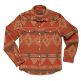 Howler Bros 01. MENS APPAREL - MENS LS SHIRTS - MENS LS BUTTON UP Men's Sheridan Flannel MITLA MOTIFS | TERRACOTTA