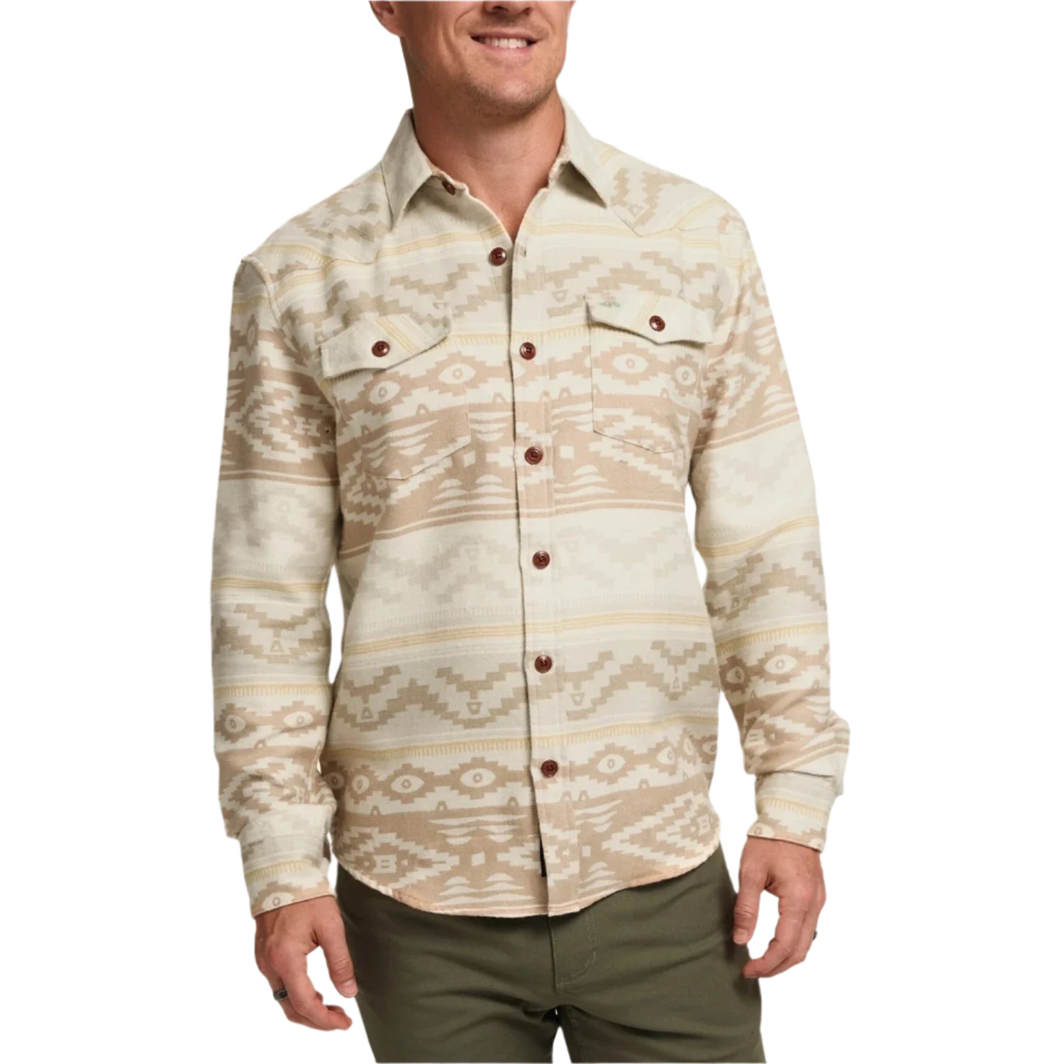 Howler Bros 01. MENS APPAREL - MENS LS SHIRTS - MENS LS BUTTON UP Men's Sheridan Long Sleeve TERRANOVA | BONE