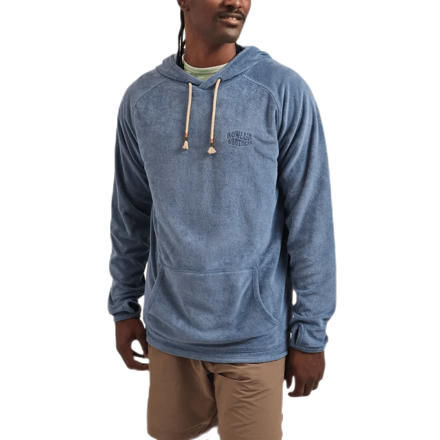 Howler Bros 01. MENS APPAREL - MENS HOODIES|SWEATERS - MENS PO HOODY Men's Terry Cloth Hoodie BLUE MIRAGE