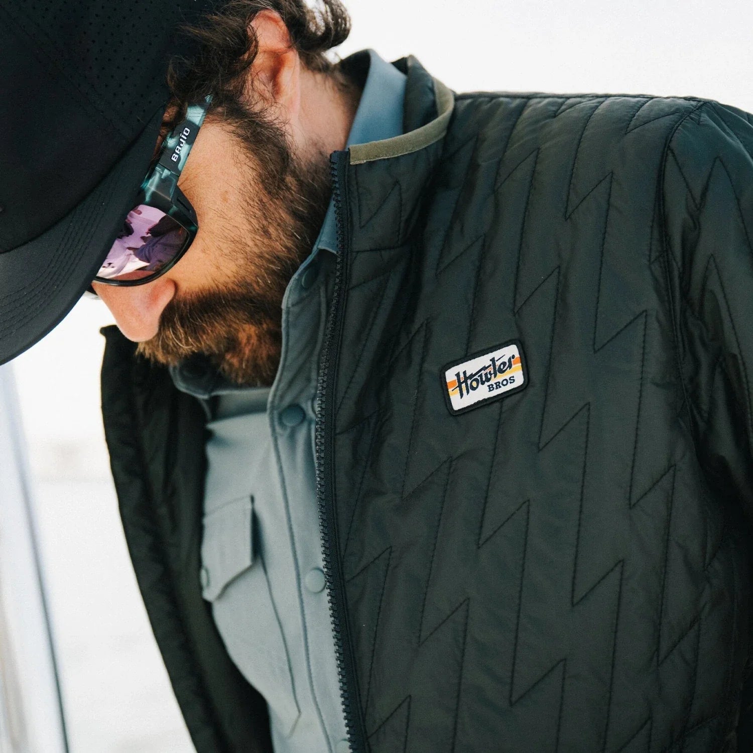 Howler Bros 01. MENS APPAREL - MENS JACKETS - MENS JACKETS INSULATED Men's Voltage Quilted Jacket BLACK