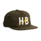 Unstructured Snapback Hat Howler Bros - BIG HB | DARK OLIVE