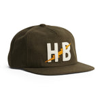 Howler Bros 11. HATS - HATS BILLED - HATS BILLED Unstructured Snapback Hat BIG HB | DARK OLIVE OS