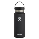 Hydro Flask 08. DRINKWARE - WATER BOTTLES - WATER BOTTLES 32 oz Wide Mouth 2.0 with Flex Cap BLACK