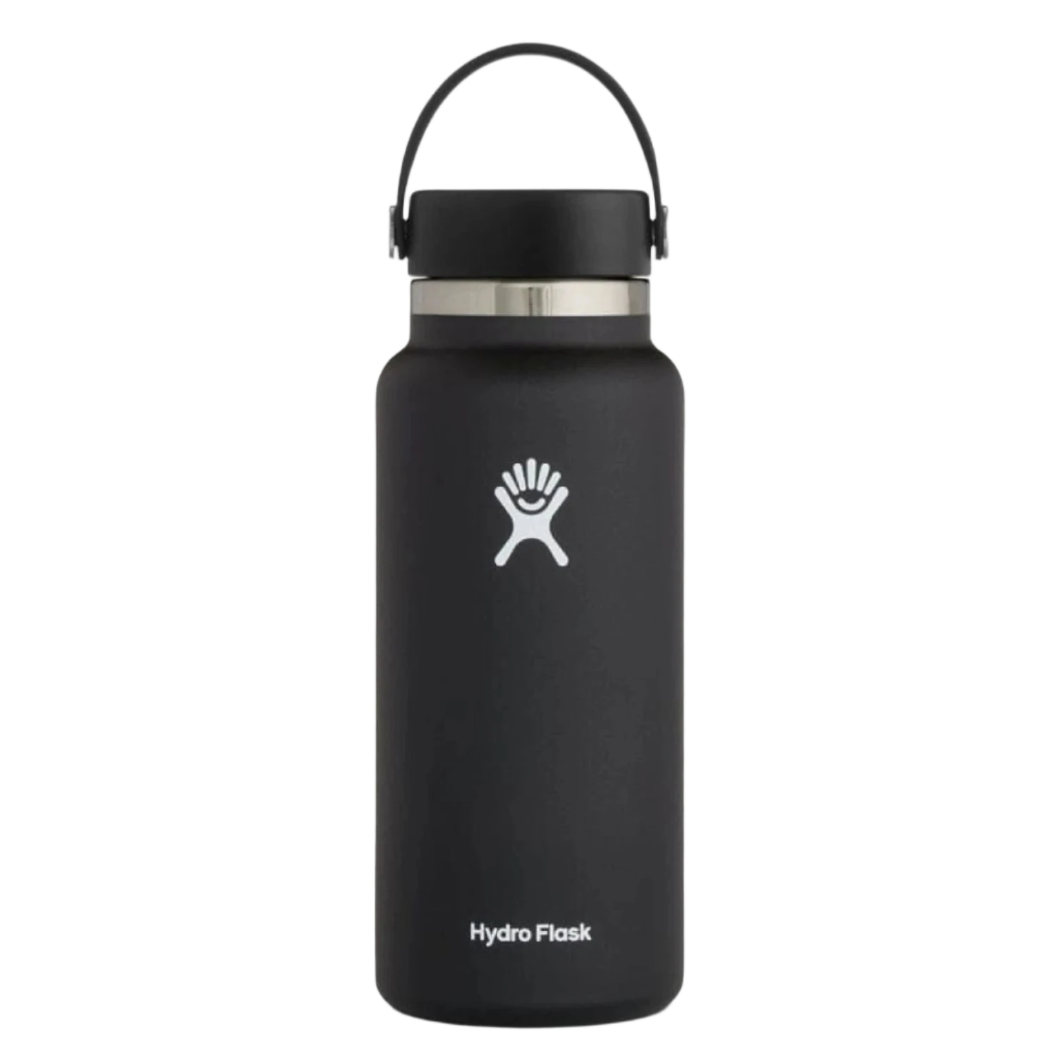 Hydro Flask 08. DRINKWARE - WATER BOTTLES - WATER BOTTLES 32 oz Wide Mouth 2.0 with Flex Cap BLACK