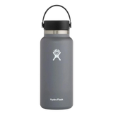 Hydro Flask 08. DRINKWARE - WATER BOTTLES - WATER BOTTLES 32 oz Wide Mouth 2.0 with Flex Cap STONE