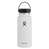 Hydro Flask 08. DRINKWARE - WATER BOTTLES - WATER BOTTLES 32 oz Wide Mouth 2.0 with Flex Cap WHITE