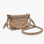 Jen & Co 09. PACKS|LUGGAGE - PACK|CASUAL - WAIST|SLING|MESSENGER|PURSE Jessica Clear Crossbody TAUPE