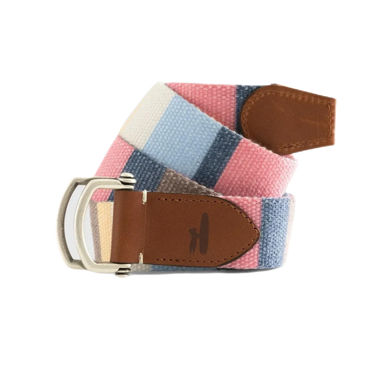 johnnie-O 10. GIFTS|ACCESSORIES - MENS ACCESSORIES - MENS BELTS Bowen D-Ring Canvas Striped Belt GULF BLUE