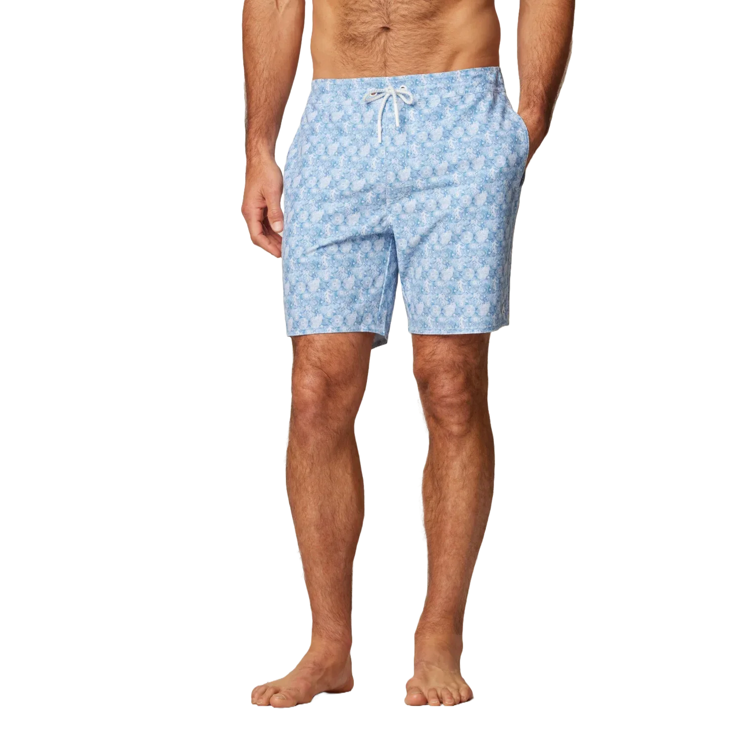 johnnie-O 01. MENS APPAREL - MENS SHORTS - MENS SHORTS SWIM Galley Half Elastic 7" Surf Shorts GULF BLUE