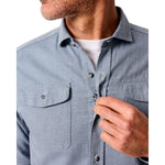 johnnie-O 01. MENS APPAREL - MENS LS SHIRTS - MENS LS BUTTON UP Men's Alpond Hangin' Out Cotton Button-Up Shirt CHAMBRAY