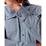 johnnie-O 01. MENS APPAREL - MENS LS SHIRTS - MENS LS BUTTON UP Men's Alpond Hangin' Out Cotton Button-Up Shirt CHAMBRAY