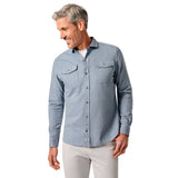 johnnie-O 01. MENS APPAREL - MENS LS SHIRTS - MENS LS BUTTON UP Men's Alpond Hangin' Out Cotton Button-Up Shirt CHAMBRAY