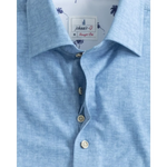 johnnie-O 01. MENS APPAREL - MENS SS SHIRTS - MENS SS BUTTON UP Men's Avin Jersey Knit Button Up Shirt MALIBLU