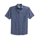 johnnie-O 01. MENS APPAREL - MENS SS SHIRTS - MENS SS BUTTON UP Men's Avin Jersey Knit Button Up Shirt LAKE