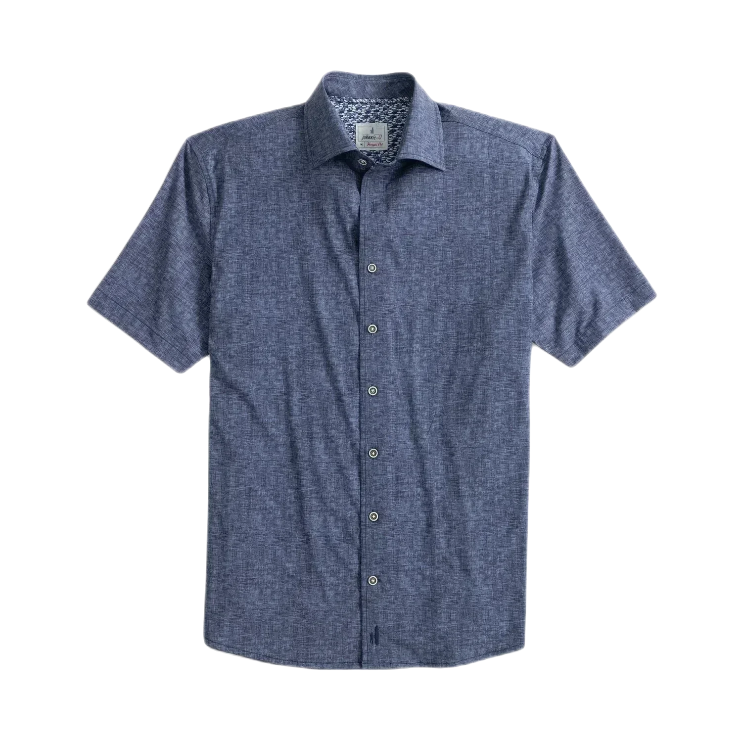 johnnie-O 01. MENS APPAREL - MENS SS SHIRTS - MENS SS BUTTON UP Men's Avin Jersey Knit Button Up Shirt LAKE