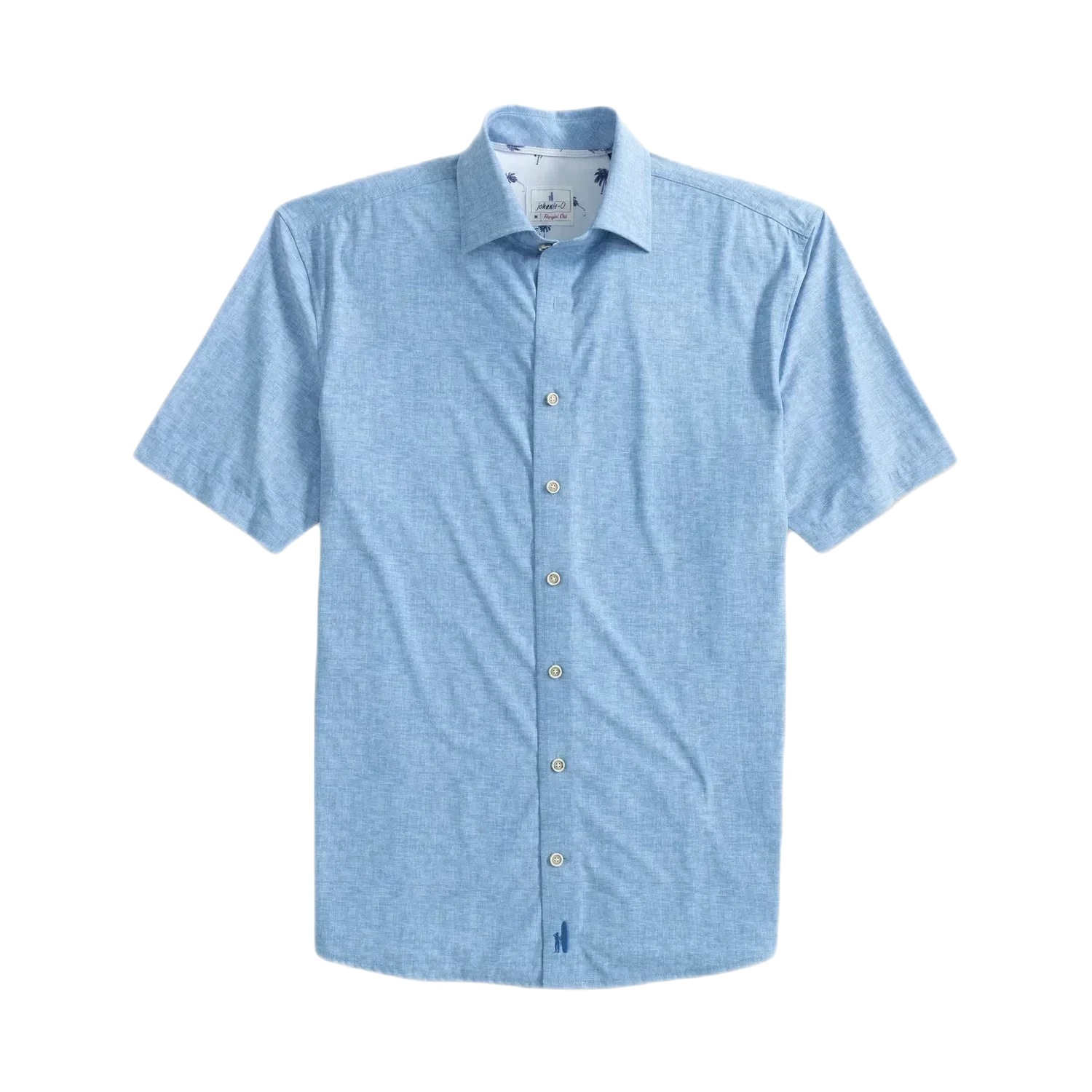 johnnie-O 01. MENS APPAREL - MENS SS SHIRTS - MENS SS BUTTON UP Men's Avin Jersey Knit Button Up Shirt MALIBLU