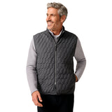 johnnie-O 01. MENS APPAREL - MENS VEST - MENS VEST CASUAL Men's Belfry Quilted Puffer Vest DARK GRAY