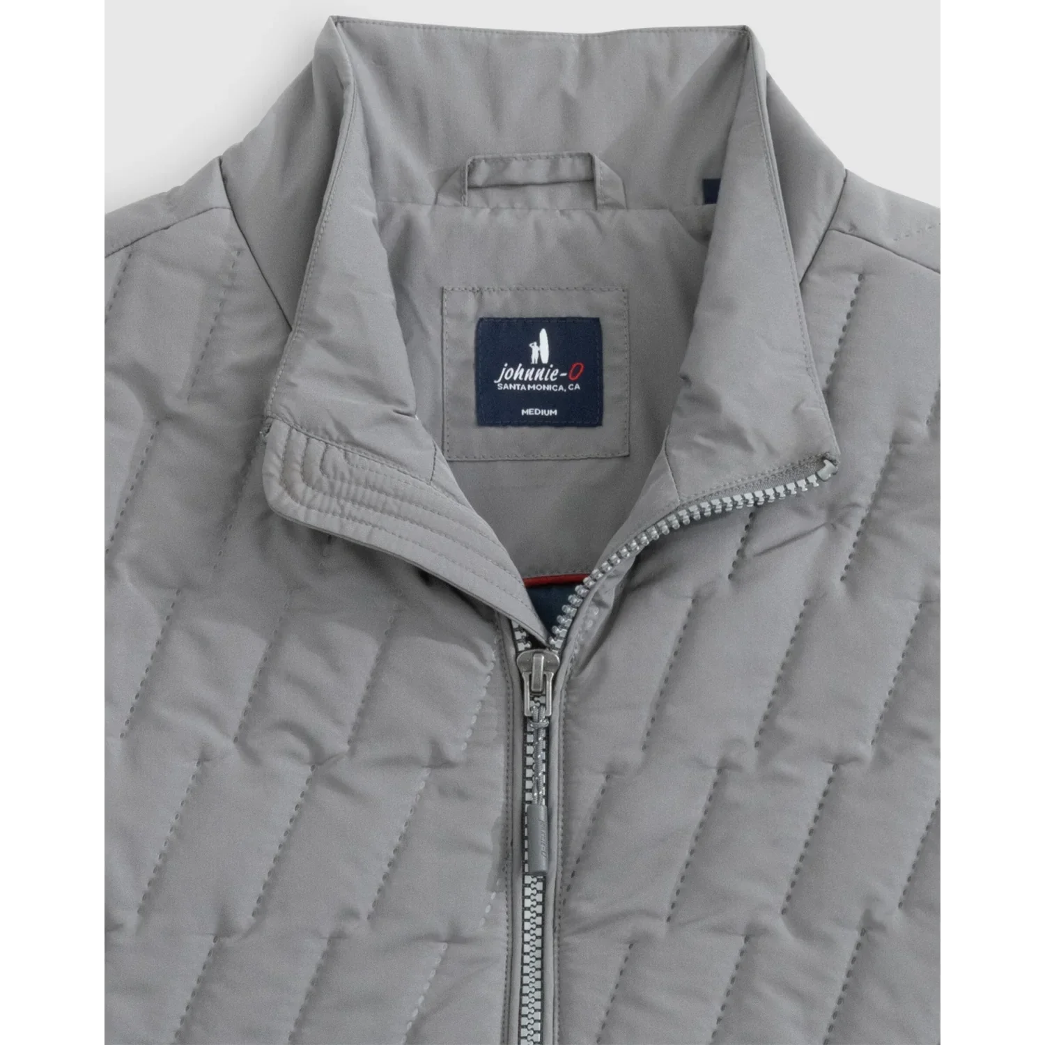 johnnie-O 01. MENS APPAREL - MENS VEST - MENS VEST CASUAL Men's Belfry Quilted Puffer Vest CONCRETE