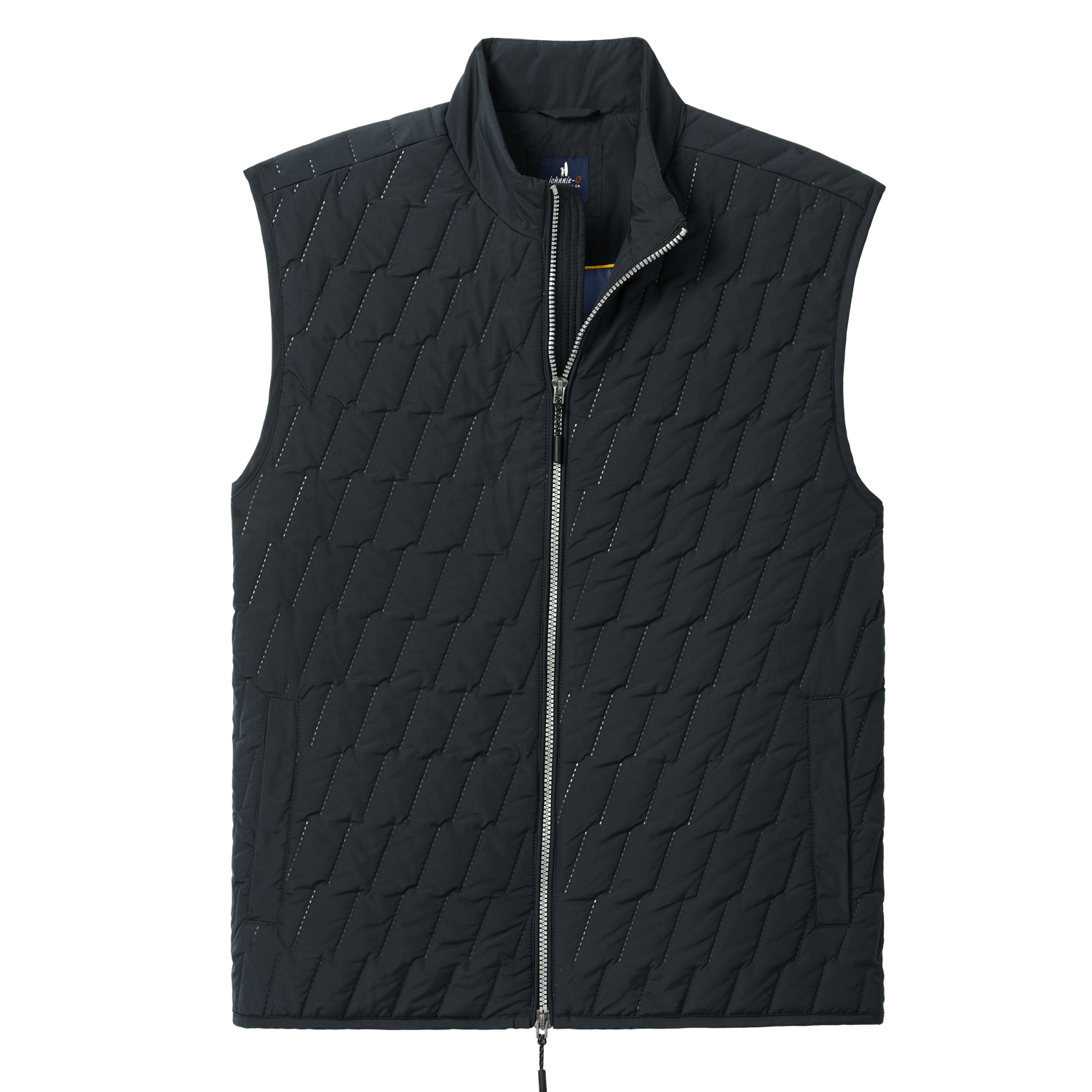 johnnie-O 01. MENS APPAREL - MENS VEST - MENS VEST CASUAL Men's Belfry Quilted Puffer Vest BLACK