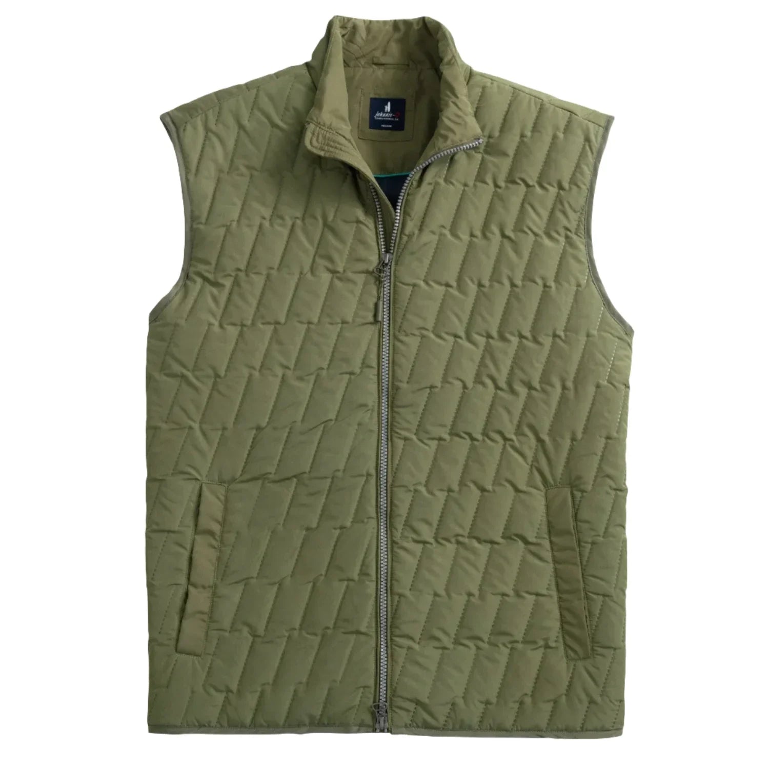 johnnie-O 01. MENS APPAREL - MENS VEST - MENS VEST CASUAL Men's Belfry Quilted Puffer Vest ROSEMARY