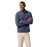 johnnie-O 01. MENS APPAREL - MENS HOODIES|SWEATERS - MENS PO Q ZIP Men's Benjy Heathered Henley Pullover NAVY