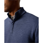 johnnie-O 01. MENS APPAREL - MENS HOODIES|SWEATERS - MENS PO Q ZIP Men's Benjy Heathered Henley Pullover NAVY