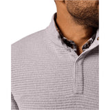 johnnie-O 01. MENS APPAREL - MENS HOODIES|SWEATERS - MENS PO Q ZIP Men's Benjy Heathered Henley Pullover SEAL