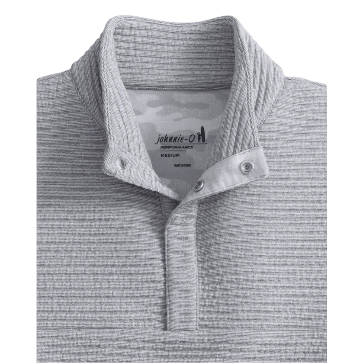 johnnie-O 01. MENS APPAREL - MENS HOODIES|SWEATERS - MENS PO Q ZIP Men's Benjy Heathered Henley Pullover SEAL