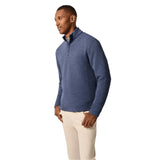 johnnie-O 01. MENS APPAREL - MENS HOODIES|SWEATERS - MENS PO Q ZIP Men's Benjy Heathered Henley Pullover NAVY