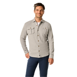 johnnie-O 01. MENS APPAREL - MENS LS SHIRTS - MENS LS BUTTON UP Men's Brayden Stretch Flannel Lodge Shirt LIGHT GRAY