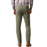 johnnie-O 01. MENS APPAREL - MENS PANTS - MENS PANTS CASUAL Men's Carmel Sateen 5-Pocket Pants AGAVE GREEN