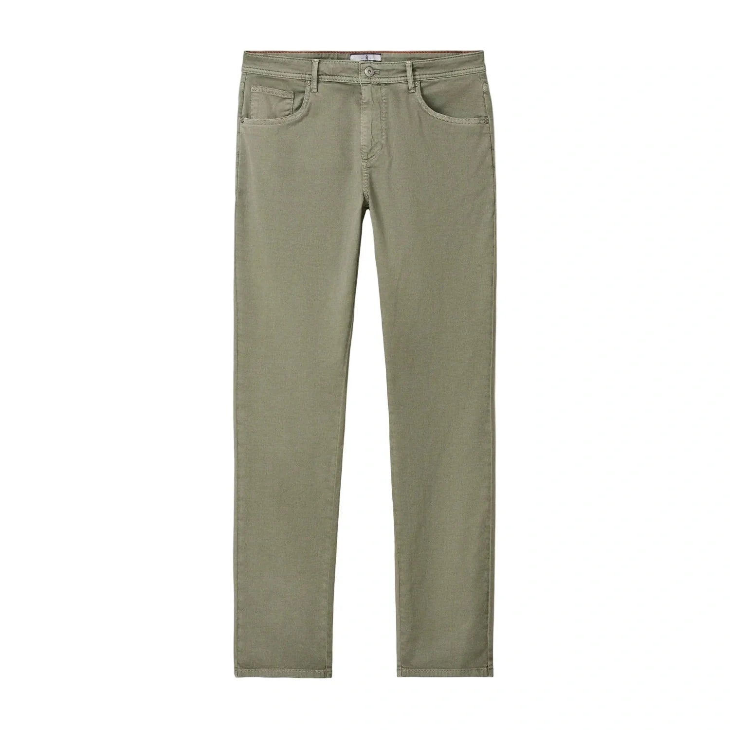 johnnie-O 01. MENS APPAREL - MENS PANTS - MENS PANTS CASUAL Men's Carmel Sateen 5-Pocket Pants AGAVE GREEN
