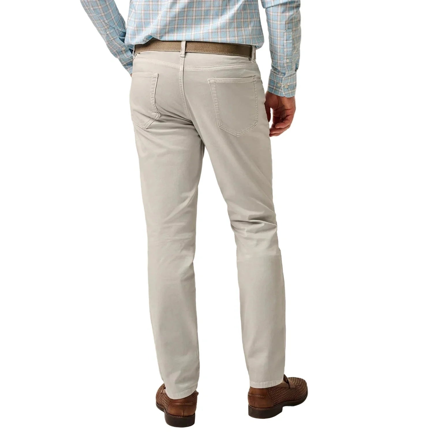 johnnie-O 01. MENS APPAREL - MENS PANTS - MENS PANTS CASUAL Men's Carmel Sateen 5-Pocket Pants CHROME