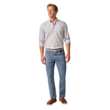johnnie-O 01. MENS APPAREL - MENS PANTS - MENS PANTS CASUAL Men's Carmel Sateen 5-Pocket Pants BLUE HORIZON