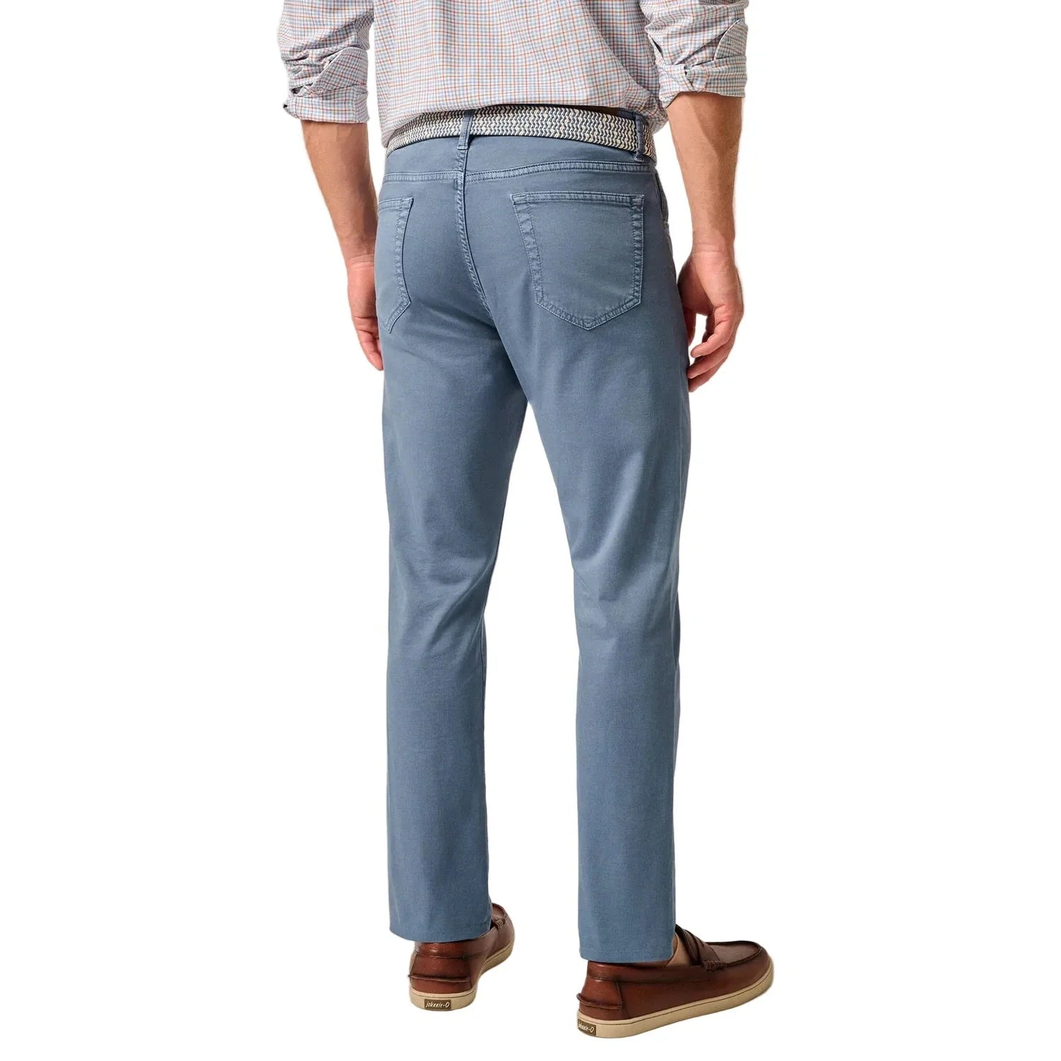 johnnie-O 01. MENS APPAREL - MENS PANTS - MENS PANTS CASUAL Men's Carmel Sateen 5-Pocket Pants BLUE HORIZON