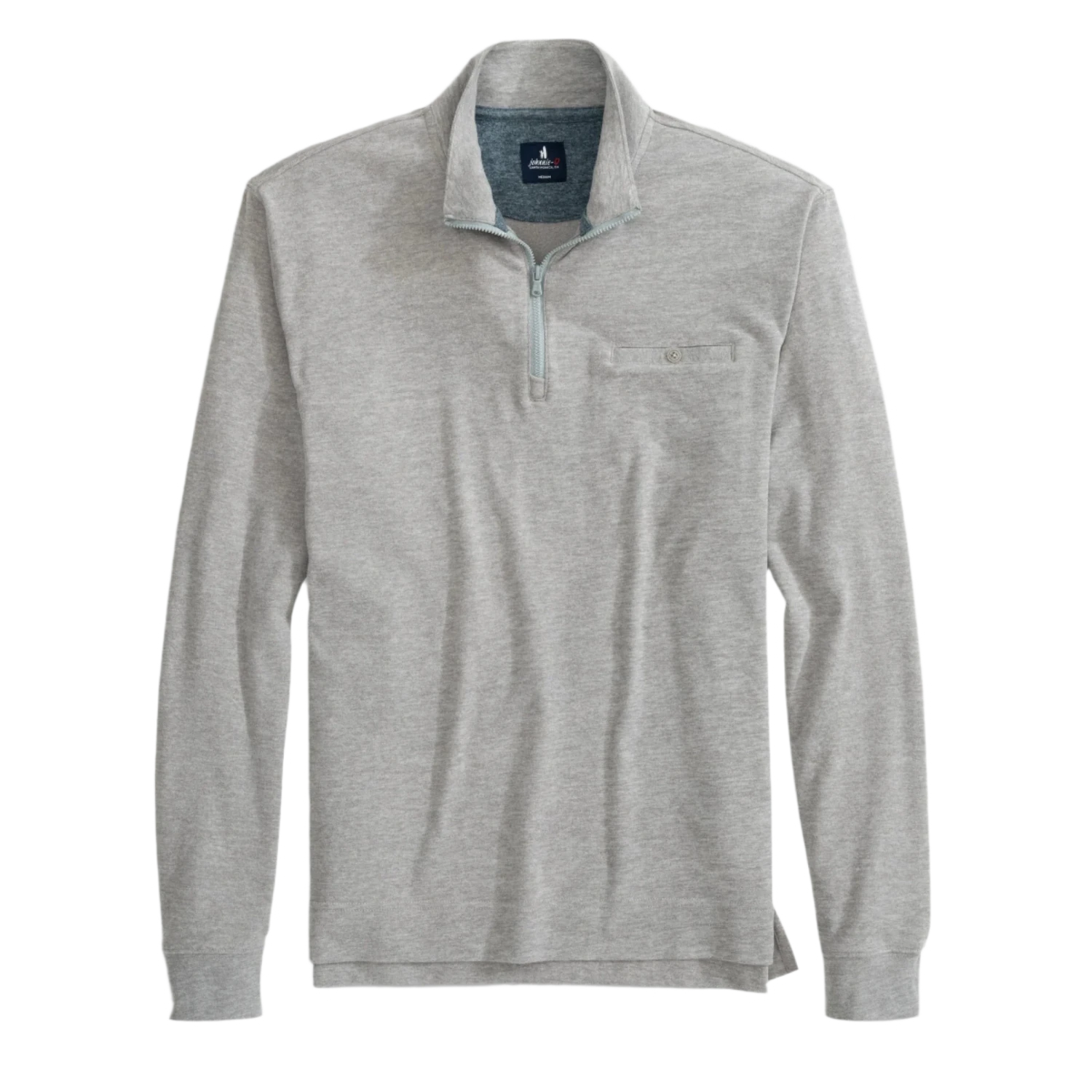 johnnie-O 01. MENS APPAREL - MENS HOODIES|SWEATERS - MENS PO Q ZIP Men's Castro 1/4 Zip Pullover LIGHT GRAY