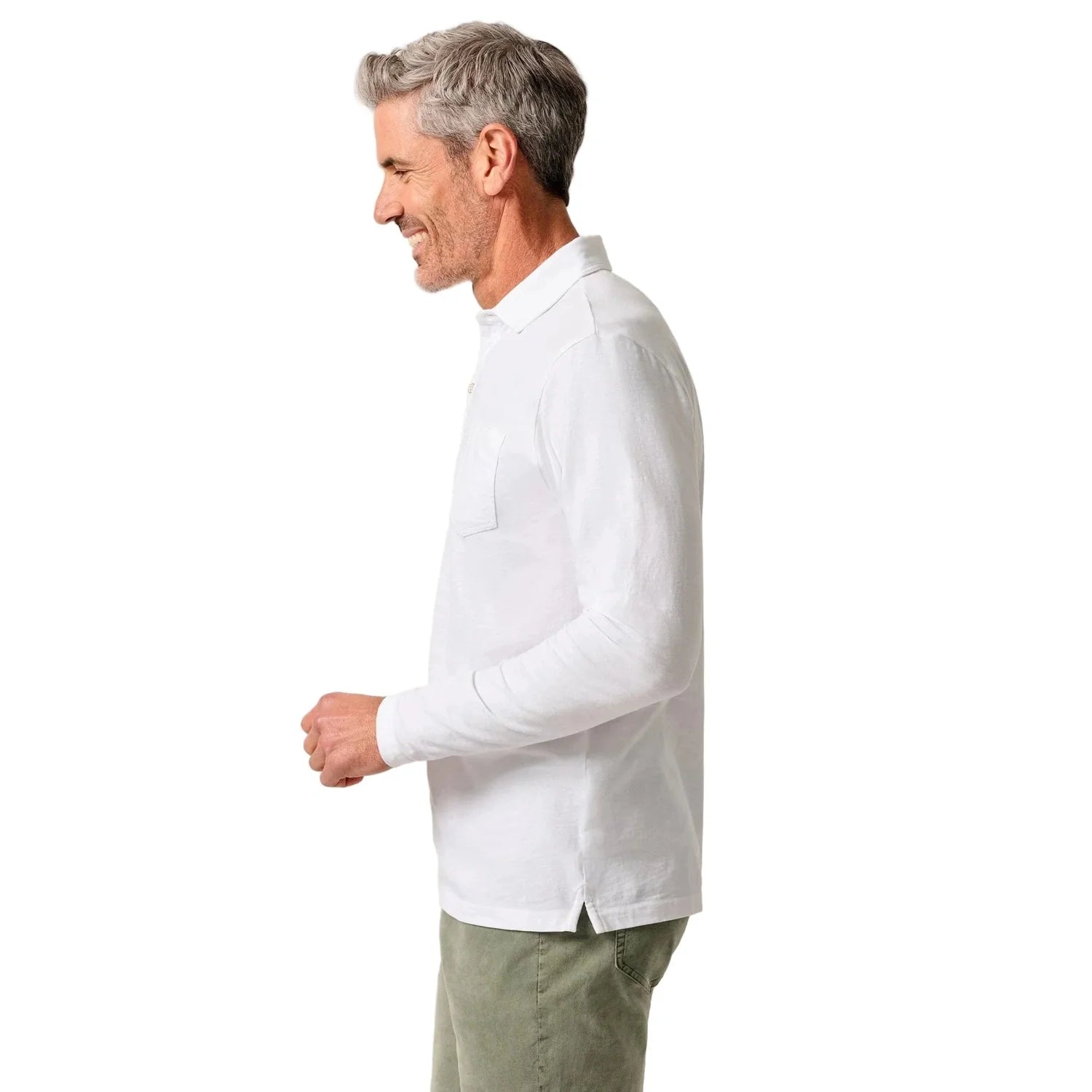 johnnie-O 01. MENS APPAREL - MENS LS SHIRTS - MENS LS CASUAL Men's Coastal Wash Long-Sleeve WHITE