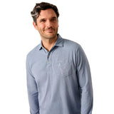 johnnie-O 01. MENS APPAREL - MENS LS SHIRTS - MENS LS CASUAL Men's Coastal Wash Long-Sleeve CLOUDBURST