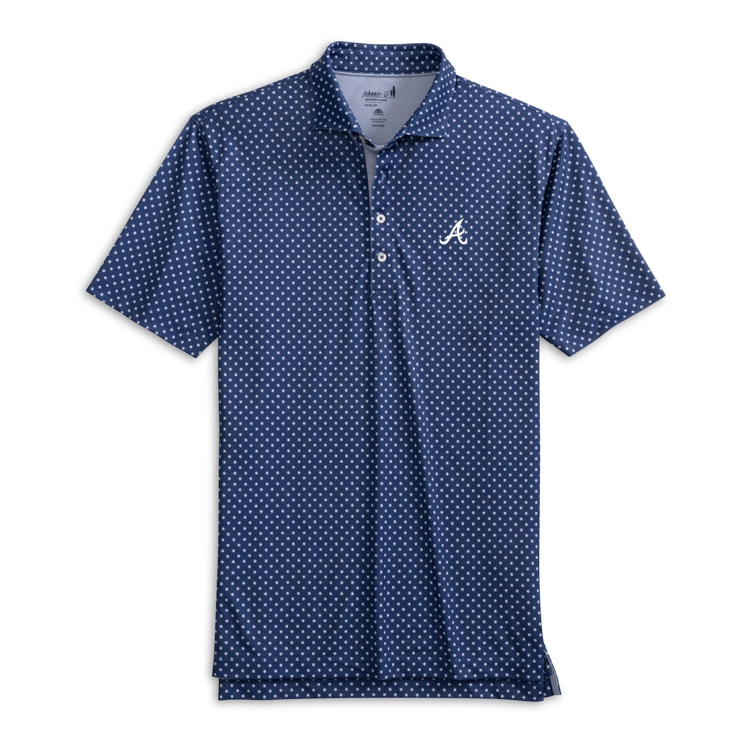 johnnie-O 01. MENS APPAREL - MENS SS SHIRTS - MENS SS POLO Men's Daisy MLB - Braves WHITE SCRIPT A | LAKE