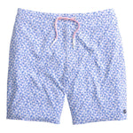 johnnie-O 01. MENS APPAREL - MENS SHORTS - MENS SHORTS SWIM Men's Every Daisy Half Elastic 7" Swim Trunks MALIBLU